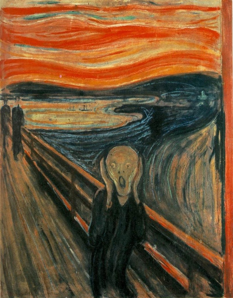 The Scream, by Edvard Munch. Public Domain.